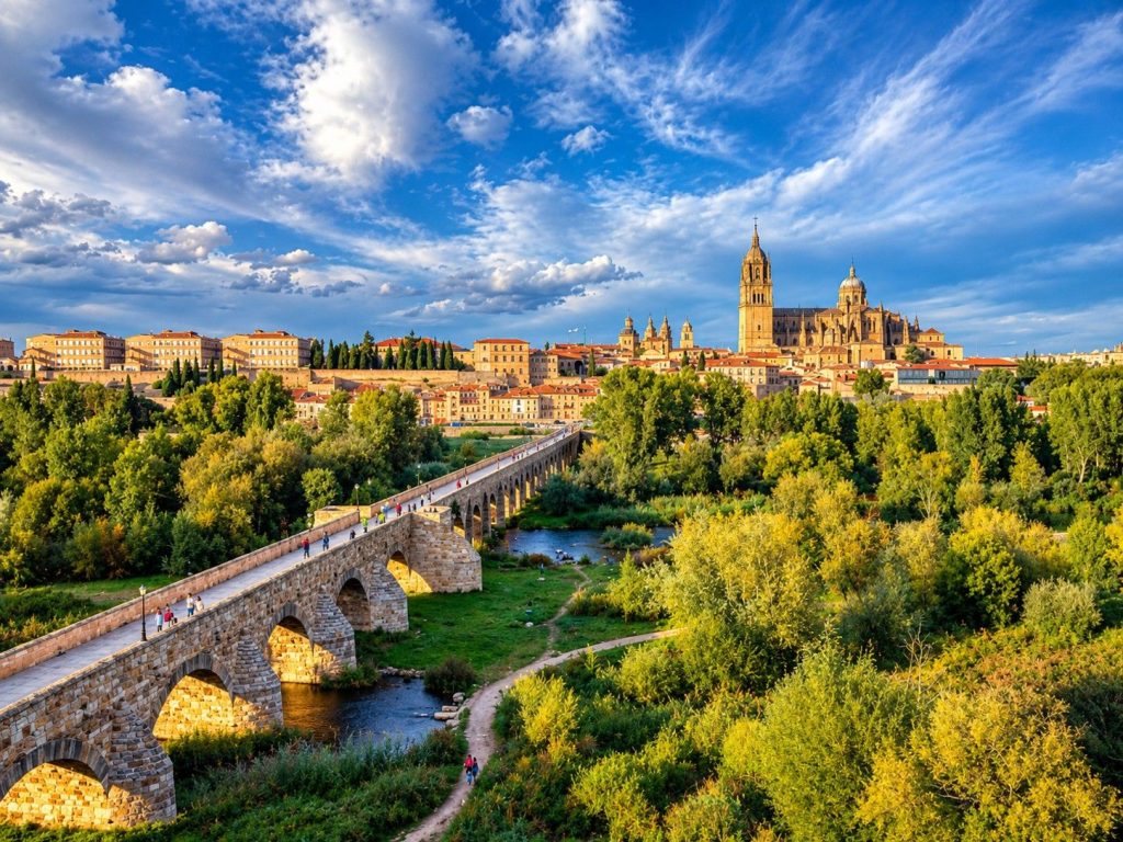 Salamanca, a Ponte Romana e as catedrais